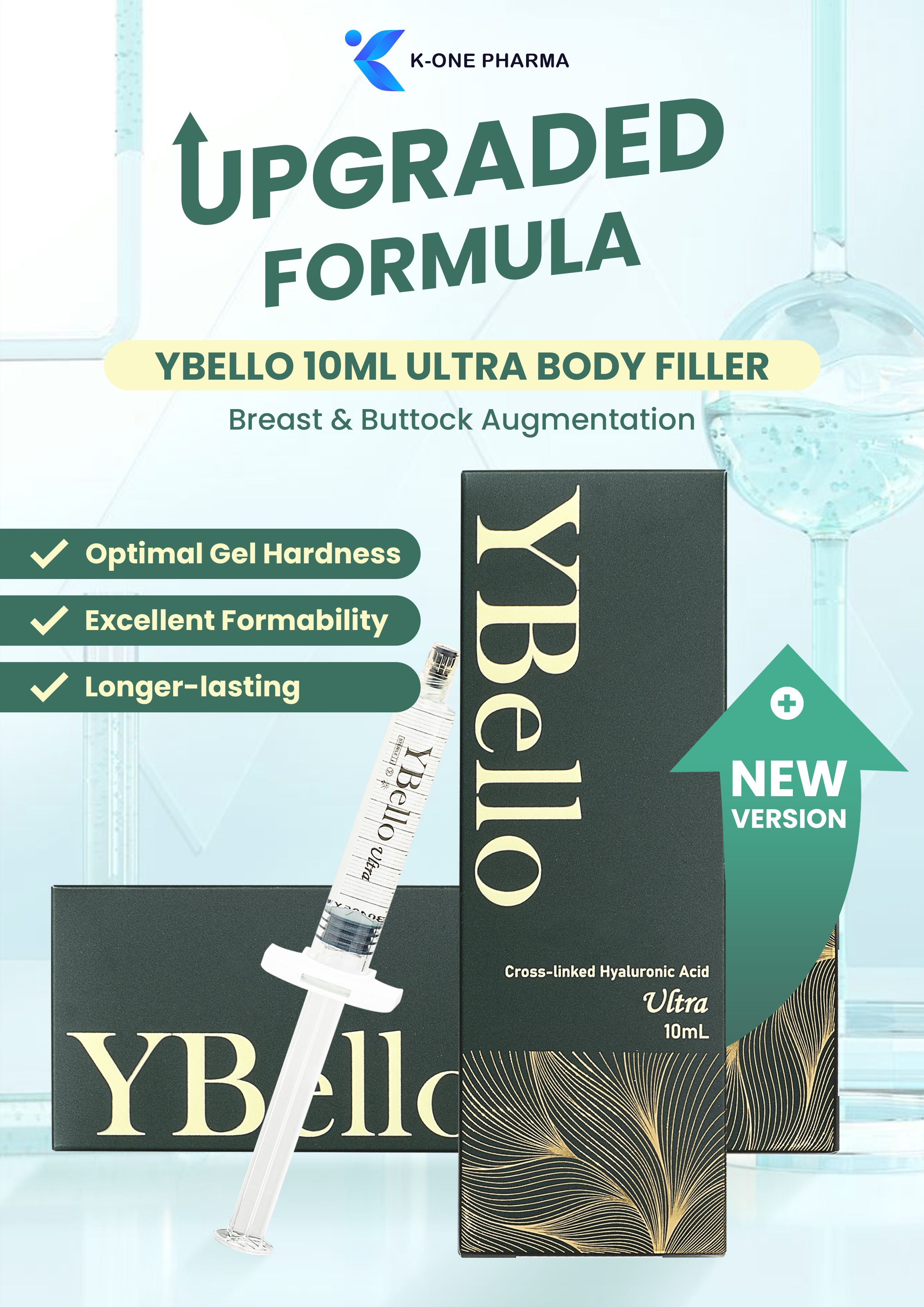 YBello 10 mL Hyaluronic Acid Body Filler for Breast and Buttock Augmentation
