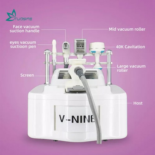 V9 Weight Loss Beauty Equipment 5 in 1 Ultrasonic Cavitation RF 40K Vacuum RF Cellulite Removal Slimming Machine