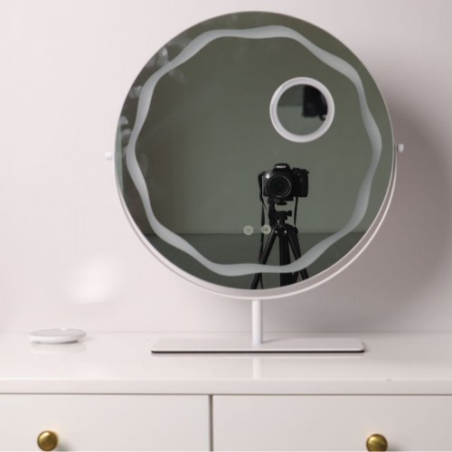 New Portable Eyebrow Drawing Tool Pocket 7X Magnification Rechargeable Suction Cup LED Makeup Mirror