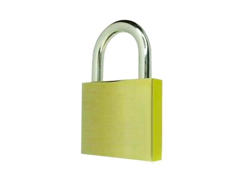 Brass-plating iron padlock