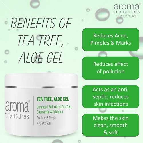 Aroma Treasures Tea Tree Aloe Gel (50 Grams)