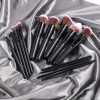 14pcs Makeup Brush Set with Black Handle Soft Synthetic Hair Foundation Powder Contour Eyeshadow Blending Brushes Cosmetic Kit