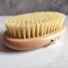 Sisal Fiber Boar Bristle Vegan Hair Bath Brush Back Exfoliation Scrubber Massage Wooden Dry Skin Body Brush