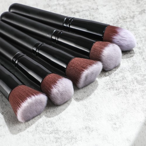 14pcs Makeup Brush Set with Black Handle Soft Synthetic Hair Foundation Powder Contour Eyeshadow Blending Brushes Cosmetic Kit