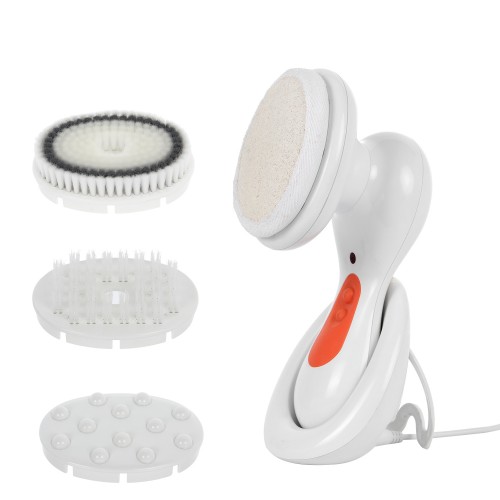 3 in 1 electronic skin body brush bath body massager /  Electric Bath Cleansing Equipment / Private label battery exfoliating brush body for shower