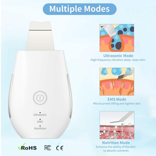 Productos Mas Vendidos Portable Facial Cleaning Skin Scrubber Ultrasonic Beauty Apparatus