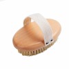 Sisal Fiber Boar Bristle Vegan Hair Bath Brush Back Exfoliation Scrubber Massage Wooden Dry Skin Body Brush
