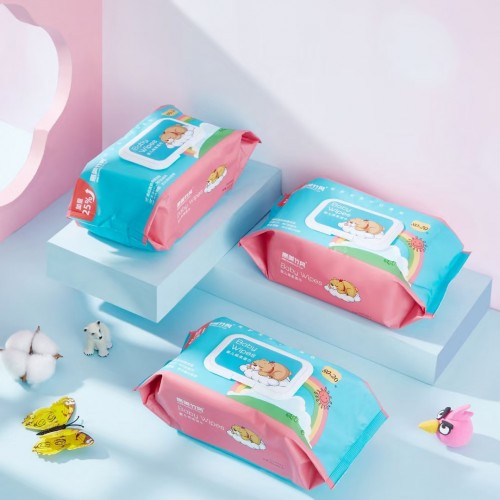 China Manufacturer ZFQ01100 Waterwipes Mega Value Box Travel Case Teddy Baby Wipes