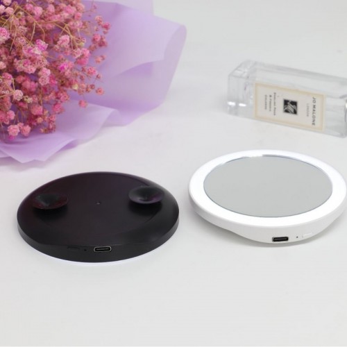New Portable Eyebrow Drawing Tool Pocket 7X Magnification Rechargeable Suction Cup LED Makeup Mirror