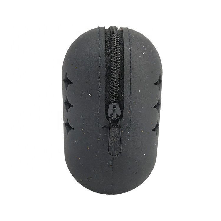 Capsule Case Beauty Makeup Sponge Silicone Zipper Holder