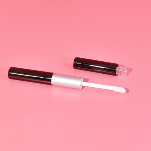 Customized double-ended lip glaze mascara tube dual-purpose round transparent gloss packaging bottle
