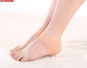1 Pair Silicone Gel Heel Protector Cracked Foot Care Cushion Pad Ankle Pain Relief Socks