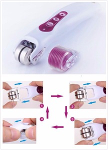 540 pin Derma roller/LED light vibrasion massage derma rolling system