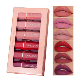 6 PCS Waterproof Vegan Lip Stick Box Packing Long Lasting Matte Lipstick