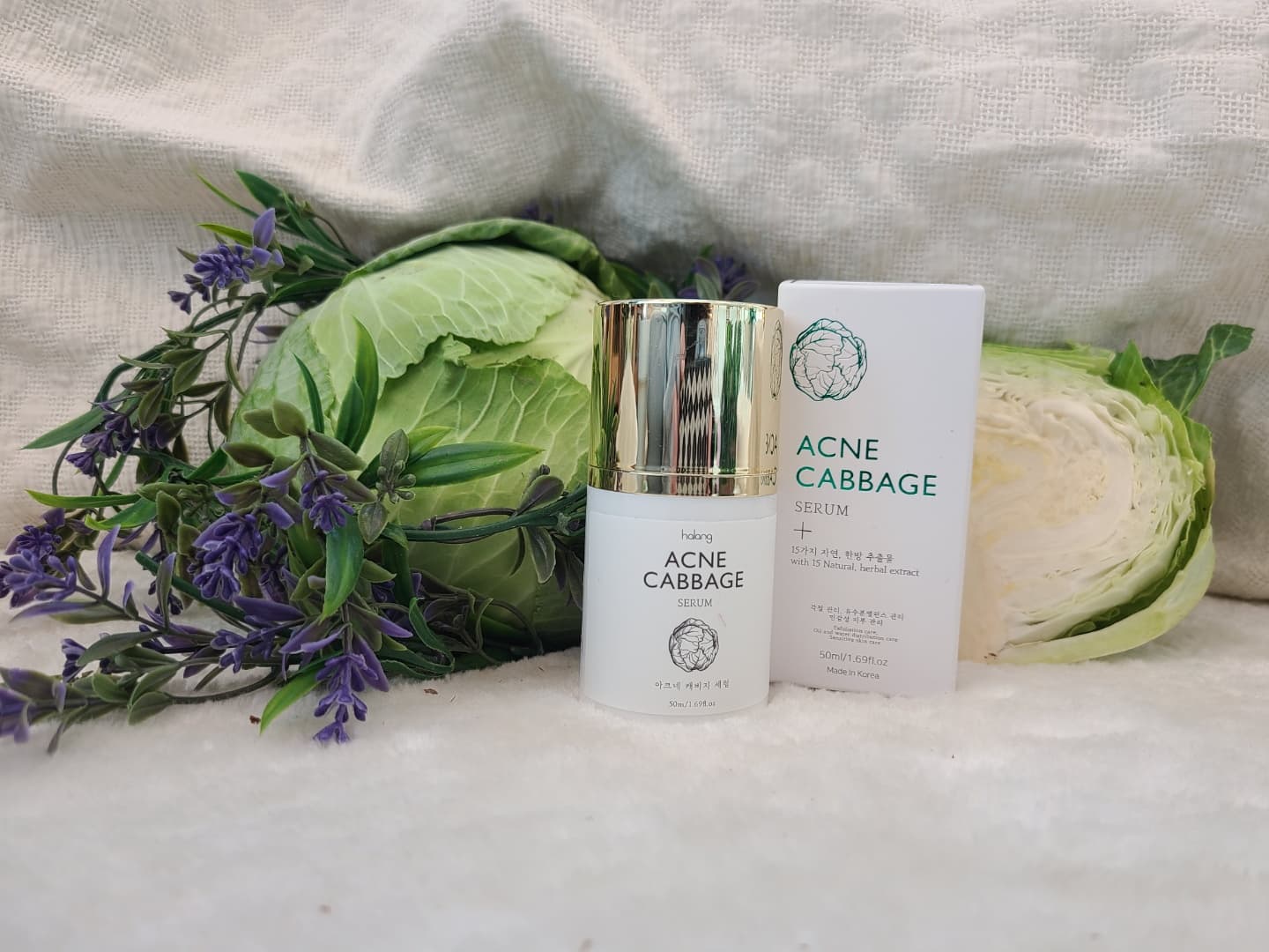 Acnecabbage serum 50ml Troubled skin Sensitive skin care 81.55% aloe vera without water high cabbage