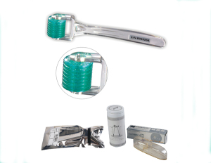 Amazon Hot Selling Titanium Micro-Needle Beauty Device Wrinkles Scars Acne Remover  192 Needles Derma Roller