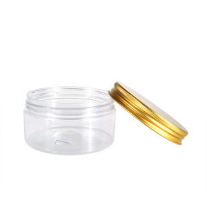 cosmetic container 30ml 50ml 100ml 120ml 200ml 250ml 500ml clear amber black pet plastic cream jar with aluminum lid