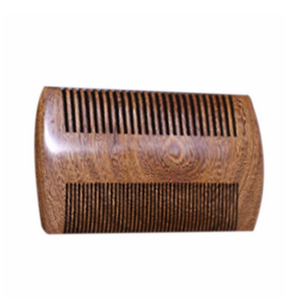 Customized Logo highest quality wood double sided sandalwood beard wooden comb