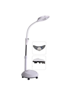 For Hospital Beauty Clinic With Led Light Facial Magnifying Lamp 5 diopter with Rolling Floor Stand Adjustable Magnifying Lamp