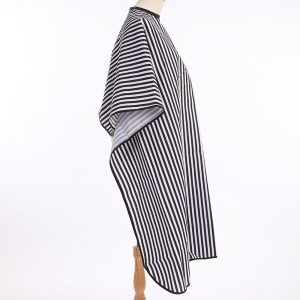 Hairdresser Cape Black And White Stripes Cloths Cutting Hair Salon Barber Cape