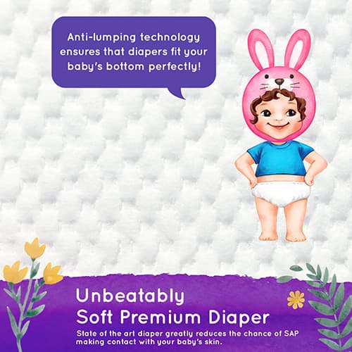 Natural Blossom Baby Diapers Size 5 (26-37lbs) 22 Count