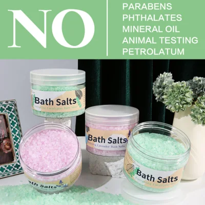 Natural Organic Lavender Face Foot Body Colorful Crystal Epsom Bath Salt