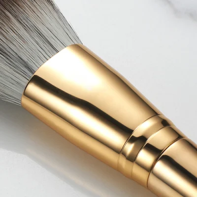 New 8PCS Gold Color ABS Plastic Handle Makeup Brush Set Beginners Makeup Tools Foundation Concealer Eye Shadow Brush
