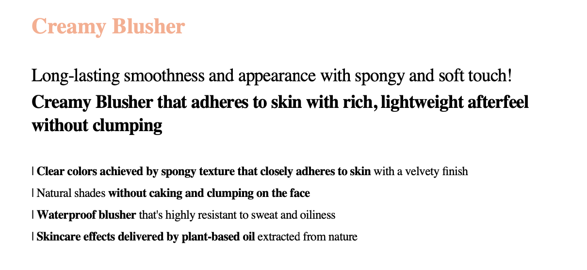 [ODEAR] Creamy Blusher
