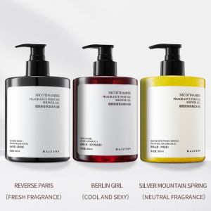 OEM luxury organic private label watches whitening cosmetics body washshower gel bottle