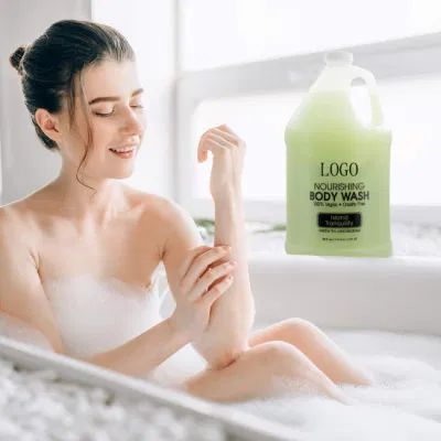 OEM Natural Organic Almond Power Shower Gel Liquid Body Wash Soap Bath 1000ml Shower Gel