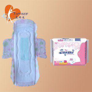 OEM packaging high quality cotton surface lady sanitary napkin negative ion raw material manufacturer price