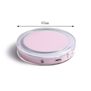 Plastic Rechargeable LED Mirror Double Sided Pocket Folding Makeup Mirror