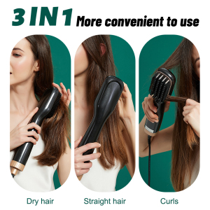 Portable light Weight 1000w One step hair dryer styler tangle-free ionic brush blow dryer