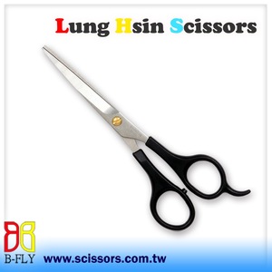 Professional Plastic Handle Types Of Hair Cutting Scissors Lung