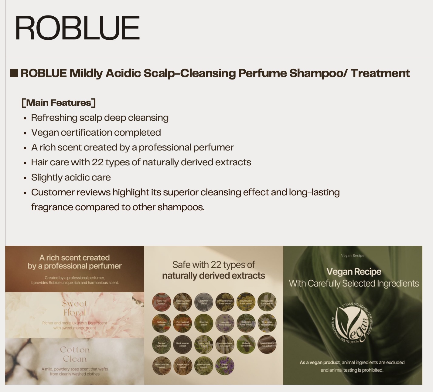 [ROBLUE] Mildly Acidic Scalp-Cleansing Perfume Shampoo