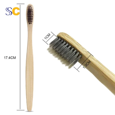 Safety China Adult Personal Care Charcoal Bamboo Toothbrush