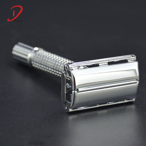 silver color butterfly safety razor, mens beard shaving razor