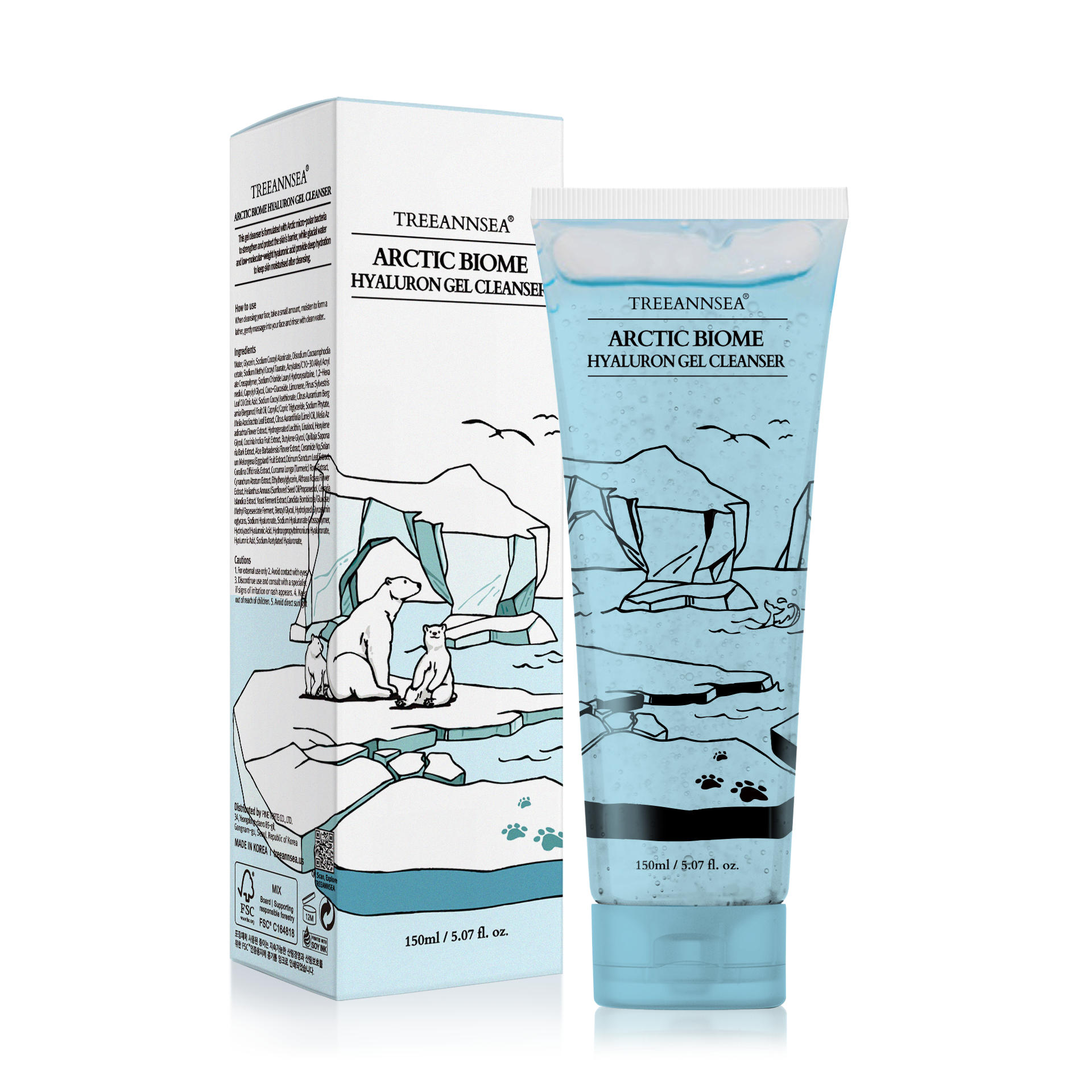 TREEANNSEA  Arctic Biome Hyaluron Gel Cleanser 150ml