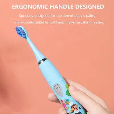 Waterproof Replaceable Brush Head Deep Clean Kids Battery Powered Toothbrush