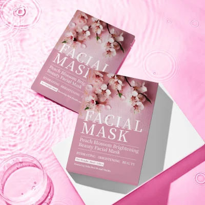 Wholesale Face Care Peach Blossom Brightening Hydrating Beauty Facial Mask for Lady