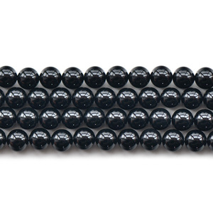 Yiwu Factory Direct Sales Natural Black Agate Stone Loose Gemstone Beads for Jewelry Making