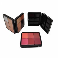 102*83*16MM Modern Fashion 12-Color Blush Palette Cosmetic Metal Tin Box Flip-top Makeup Compact Case