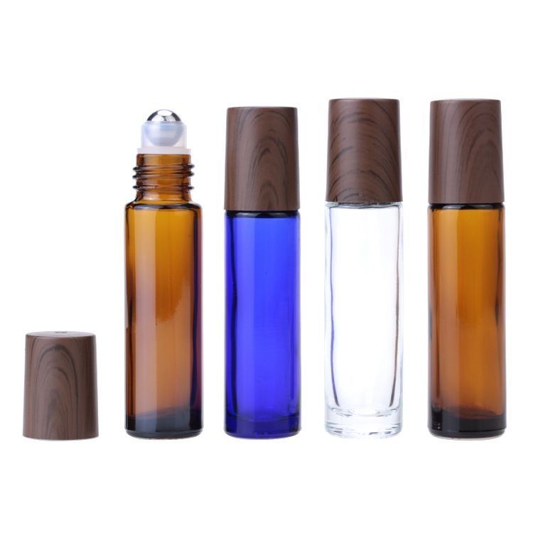 Faux Wood Print Cap Glass Roll On 10ml