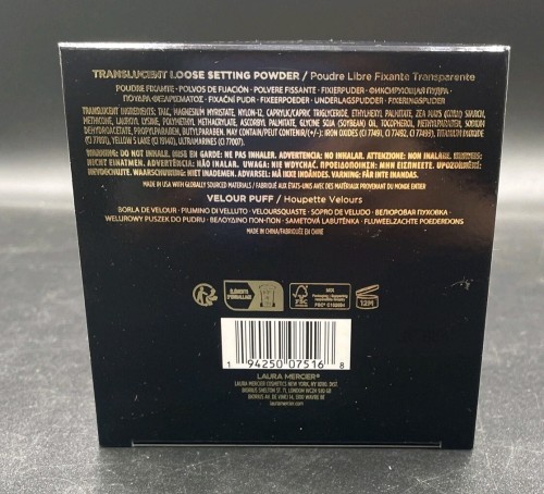 Laura Mercier JUMBO Translucent Loose Setting Powder Velour Puff Set 1.7 oz