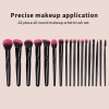 NEW DESIGN 18 Pcs Red Pink Black Professional Makeup Brush Kit with Custom Logo Wood Handle Synthetic Fibre for Face Eye Makeup