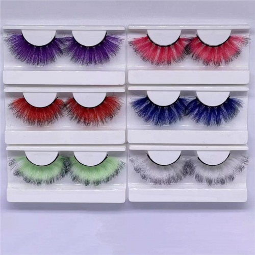 mink false eyelashes 25mm 20mm colorful