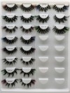 mink false eyelashes 25mm 20mm colorful