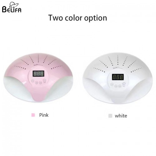 Wholesale custom logo two hand rechargeable 48w sun uv led light nail dryer pink white poly gel nail set kit with fan nail lamp