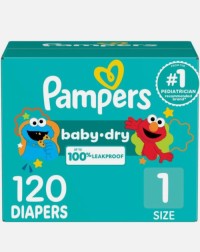 Pampers Baby Dry Disposable Diapers, all Sizes available