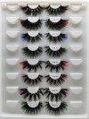 mink false eyelashes 25mm 20mm colorful